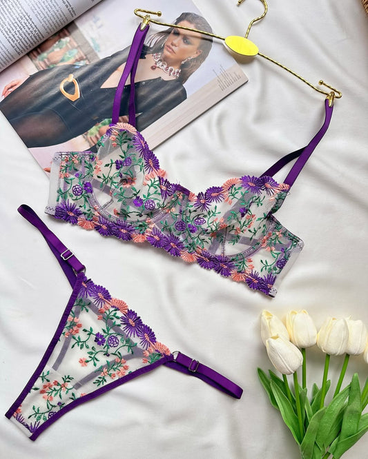 Violet Blossom İç Çamaşırı Takımı
